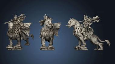 3D model Orc Queen Mounted on Beast (STL)