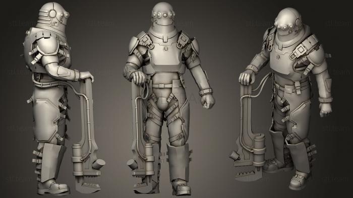 3D model Scifi Engineer Repair Man (STL)