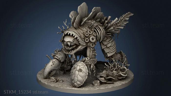 3D model The Coastal Quillback and Trapper Coral Golem (STL)