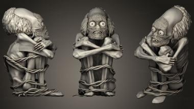 3D model sitting tied up old man (STL)