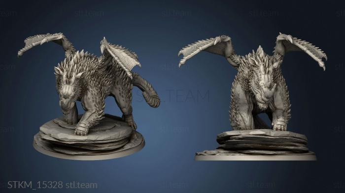 3D model The Savannah Snub Winged Horn Crest Wings Rhino (STL)