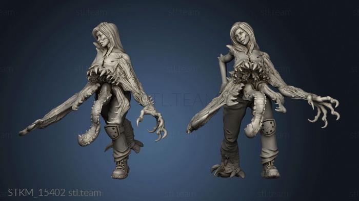 3D model Post Apocalyptic Female Mutant (STL)