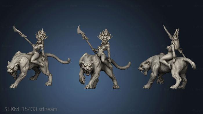 3D model Princess on Panther Standing Standalone (STL)