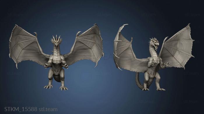 3D model Red Dragon Ancient stand (STL)