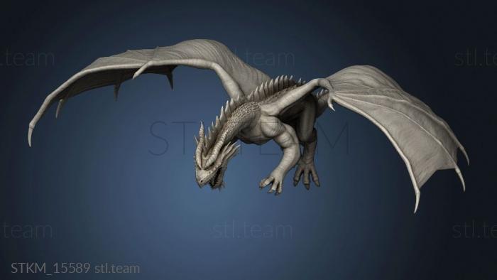 3D model Red Dragon Wyrmling Flying (STL)