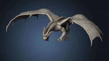 3D model Red Dragon Wyrmling Flying (STL)