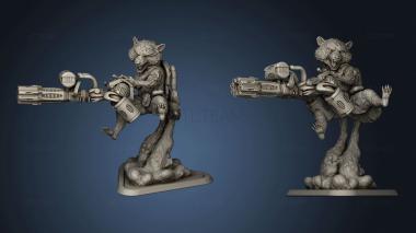 3D model Rocket Raccoon Figurine Assembly (STL)