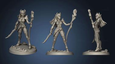 3D model Sea Elf Witch Warrior Mage Siren Corsair Cavalry (STL)