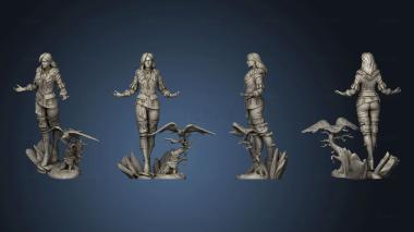 3D model Yennefer Figurine The Witcher out fire ball statue (STL)