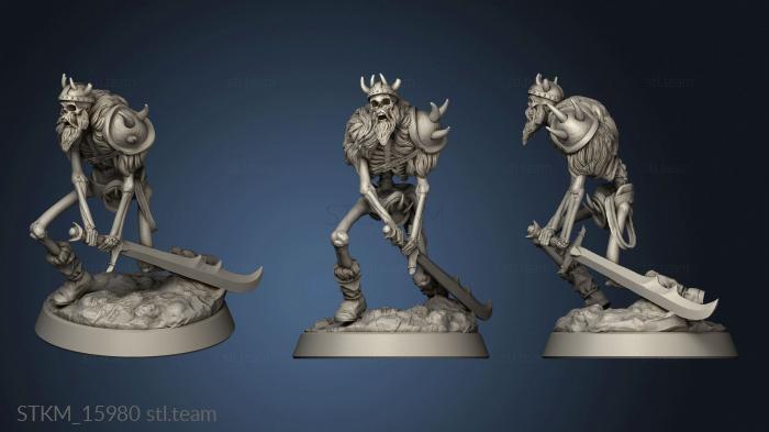 3D model Snowy Mountain Summit Barbarian Skeleton (STL)