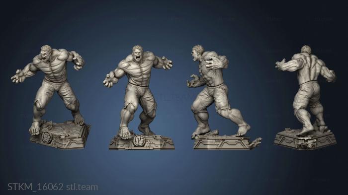 3D model Red Hulk and Statue (STL)