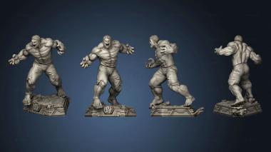 3D model Red Hulk and Statue (STL)