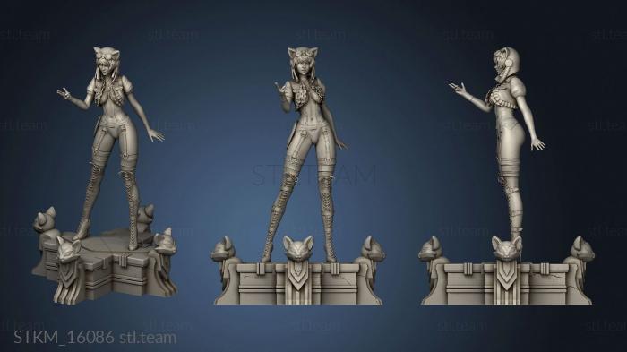 3D model Steampunk Catwoman statue (STL)