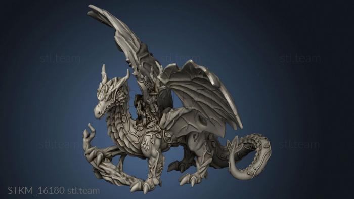 3D model Wood elf characters dragon lord (STL)