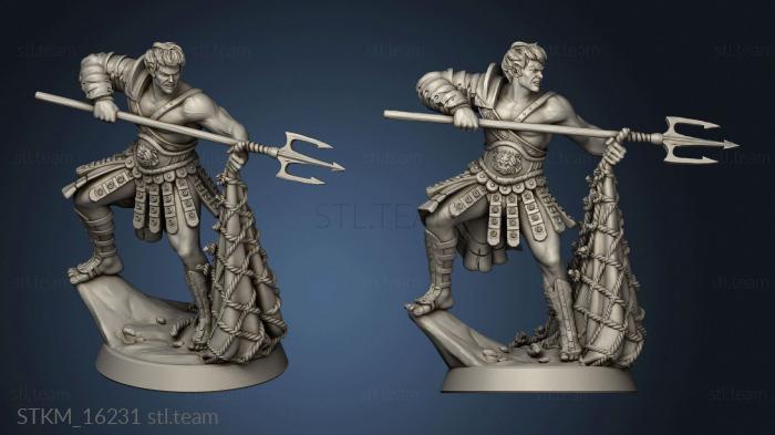 3D model The Crimson San Arena Retiarius Gladiator (STL)