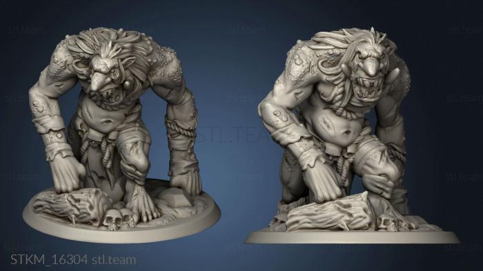 3D model The Giants Trolls Horde Troll Roaring (STL)