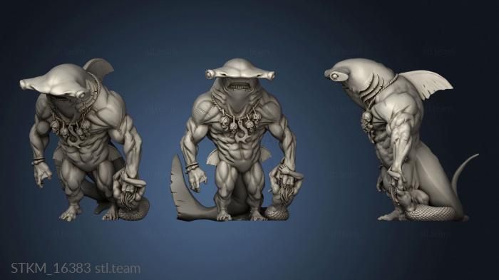 3D model Titans Forge Abyssal Merfolks Sharkmen Sharkman (STL)