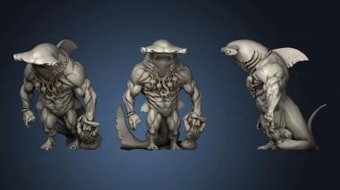 3D model Titans Forge Abyssal Merfolks Sharkmen Sharkman (STL)