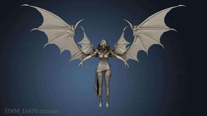 3D model Vampire Girl black skin (STL)