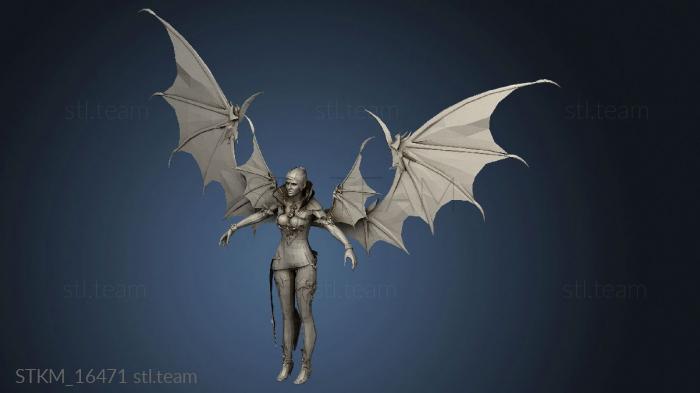 3D model Vampire Girl white skin (STL)