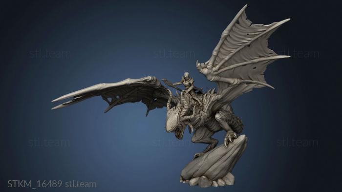 3D model Venaris Hellfire Wyvern Sciorra Rider Helm (STL)