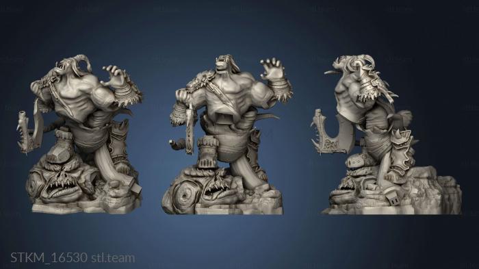 3D model Warcraft Grommash Hellscream platform (STL)