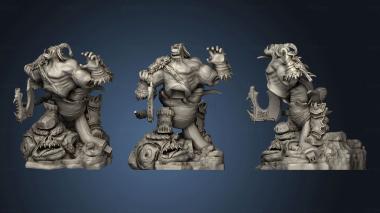 3D model Warcraft Grommash Hellscream platform (STL)