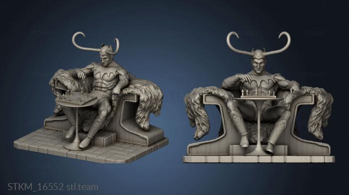 3D model Loki playing chess (STL)