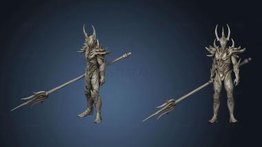 3D model king soldier spear (STL)