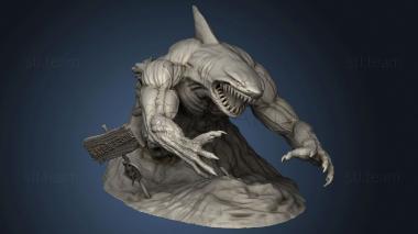 3D model Wave Terror Flash vs King Shark (STL)