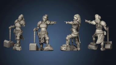 3D model Sons Midnight Dwarven War Maiden Posing (STL)