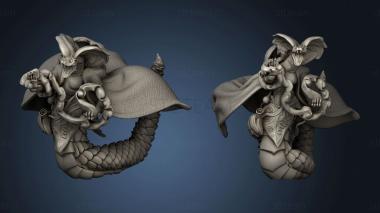 3D model Ruins Madness Serpentfolk Mage Attacking (STL)