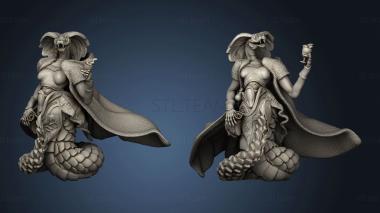 3D model Ruins Madness Serpentfolk Mage Drinking (STL)