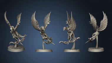 3D model Feather Folk Featherfolk Ranged Fighters flying (STL)