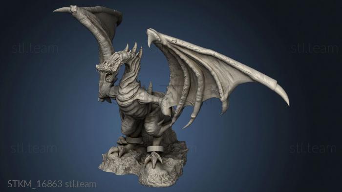 3D model Vikings Dwarven Ruins Wyvern dragon (STL)