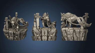 3D model Moon Bitten Fenris the Wolf God Back Arch (STL)