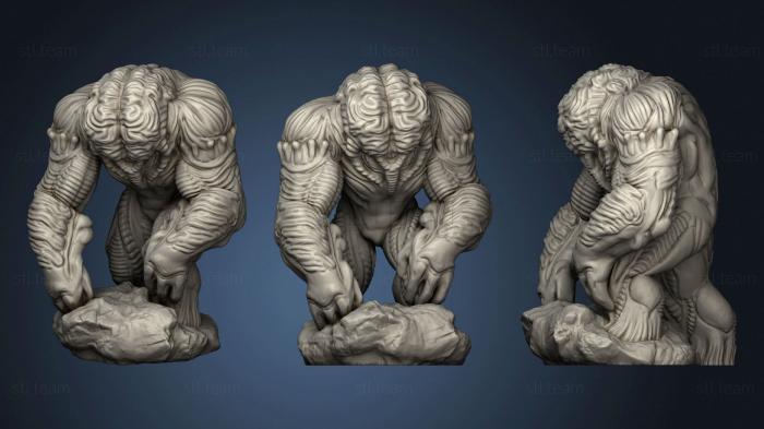 3D model Brain Golem   Support Free Miniature (STL)