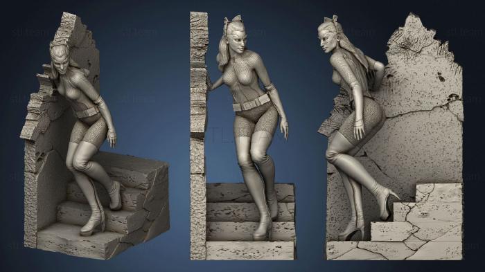 3D model catwoman on wall (STL)