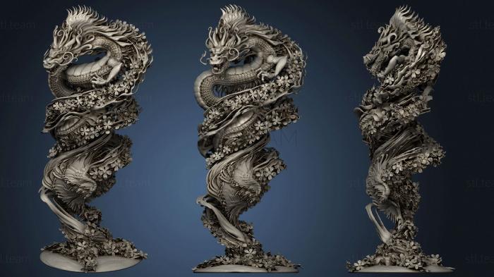 3D model Dragon pillar (STL)