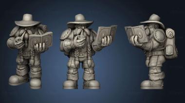 3D model Dwarf Archeologist with a Book (STL)