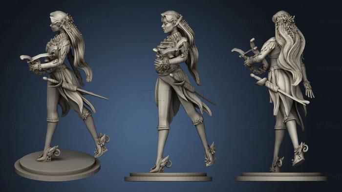 3D model Eladrin Elf bard D&D Pathfinder (STL)