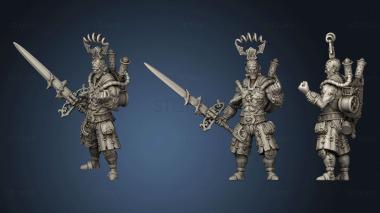 3D model experimental warrior with a sword (STL)