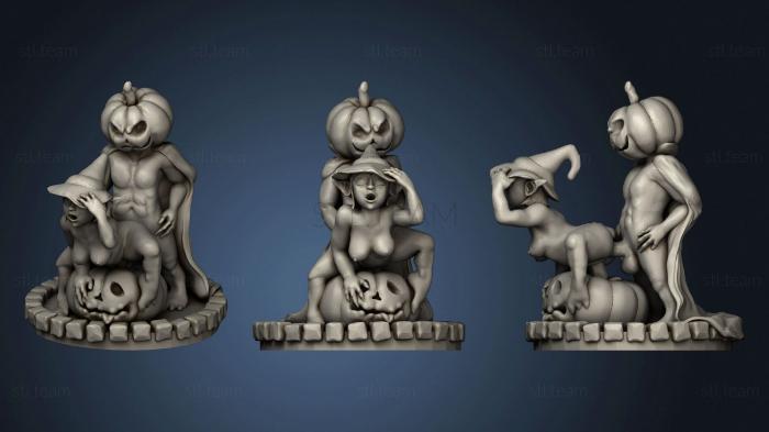 3D model goblin gir halloween witch fun with jack (STL)