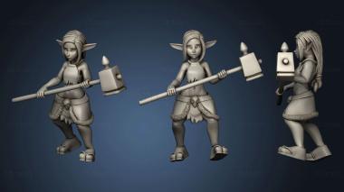 3D model Goblin Girl Hammer (STL)