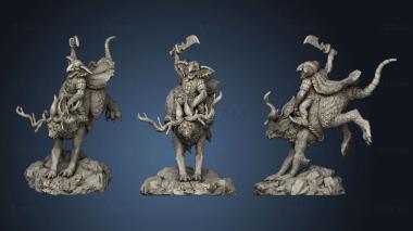 3D model Goblin Jackalope Rider 3 (STL)