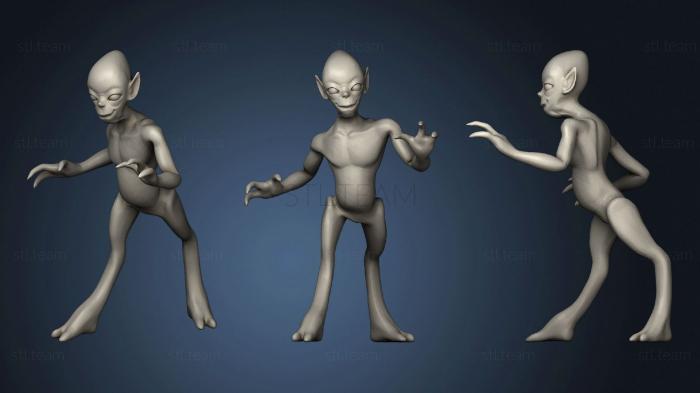 3D model gray alien (STL)