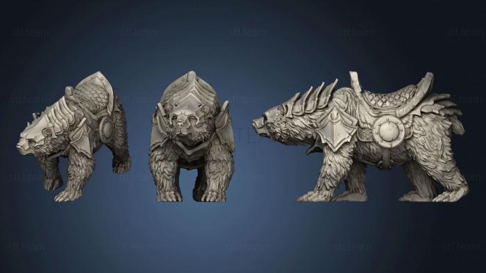 3D model Grizzly Bear Mount (Large) (STL)