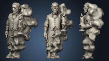 3D model man with candle (STL)