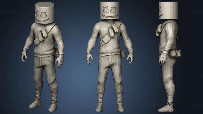 3D model Marshmello from fortnite battle royale (STL)