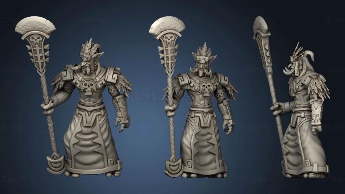 3D model Priest with Staff (STL)